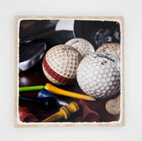 "Golf Balls II" Golf Inspired Coaster