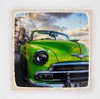 "Green Car" Cuba Inspired Coaster