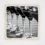"Infinite II (BW)" Wine Inspired Coaster
