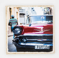 "Red Car" Cuba Inspired Coaster